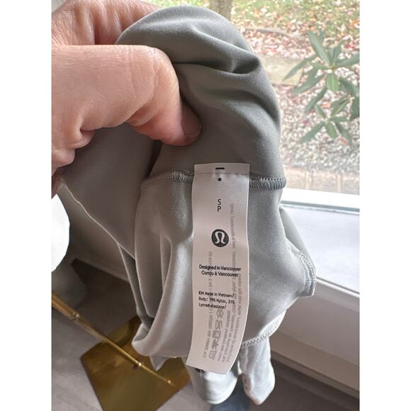 Lululemon Wundermost Ultra Soft Square Neck Long Sleeve Bodysuit Small Jade Grey - Picture 10 of 10